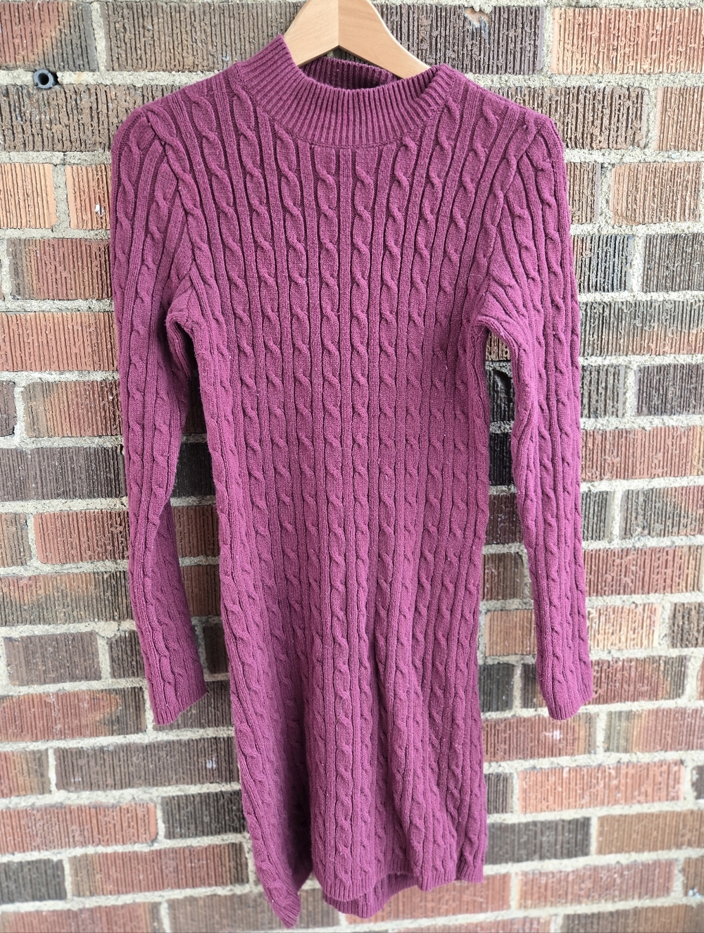 Hollister Cable Knit Sweater Dress - Berry Pink